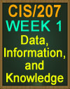 CIS/207 Wk1 Data, Information, and Knowledge CIS 207
